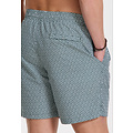 Shiwi Shiwi Heren Zwemshort MIKE 7" Doolhof Print Groen/Wit