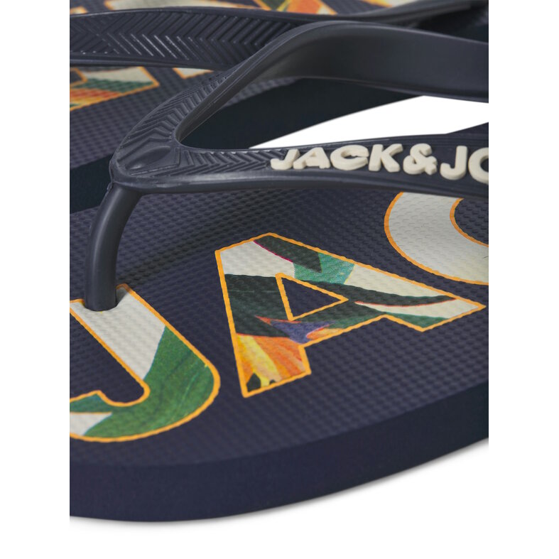 Jack & Jones Jack & Jones Heren Teenslippers JFWLOGO Palm Print Blauw