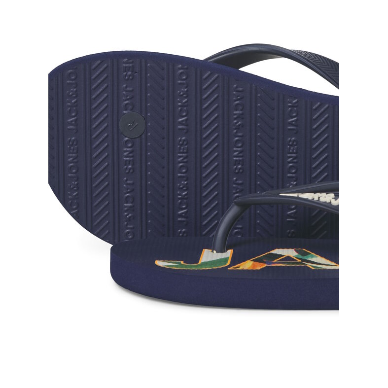 Jack & Jones Jack & Jones Heren Teenslippers JFWLOGO Palm Print Blauw