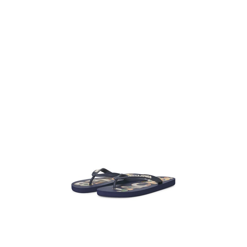 Jack & Jones Jack & Jones Heren Teenslippers JFWLOGO Palm Print Blauw