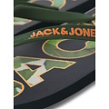 Jack & Jones Jack & Jones Heren Teenslippers JFWLOGO Palm Print Donkerblauw/Groen