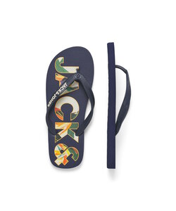 Jack & Jones Heren Teenslippers JFWLOGO Palm Print Blauw