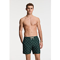 Shiwi Shiwi Men's Swim Short MIKE 7" Coral Print Dark Green