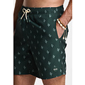 Shiwi Shiwi Men's Swim Short MIKE 7" Coral Print Dark Green