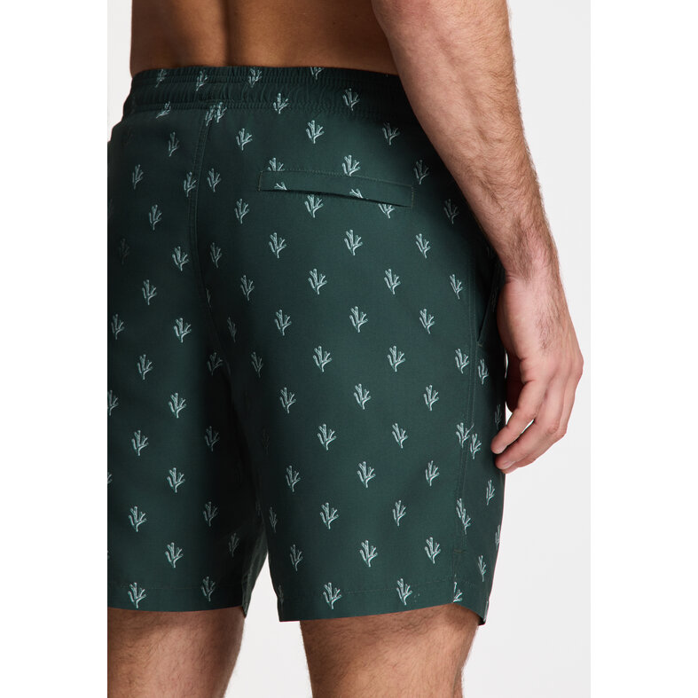 Shiwi Shiwi Heren Zwemshort MIKE 7" Koraalprint Donkergroen