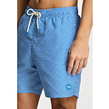 Shiwi Shiwi Heren Zwemshort MIKE 7" Doolhof Print Blauw/Wit