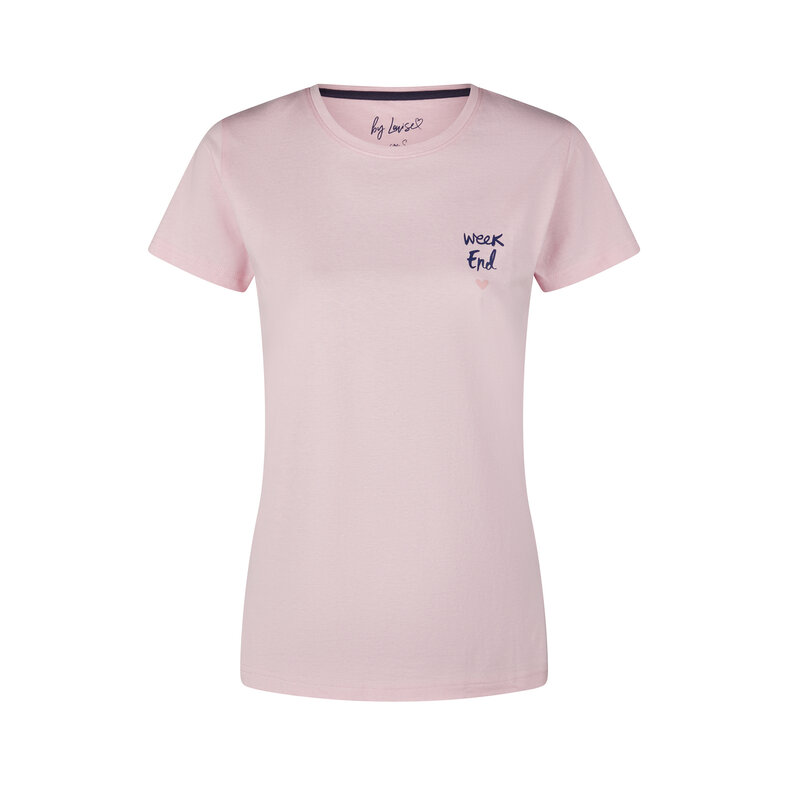 By Louise By Louise Ladies Short Pajama Set Shortama Pink Weekend