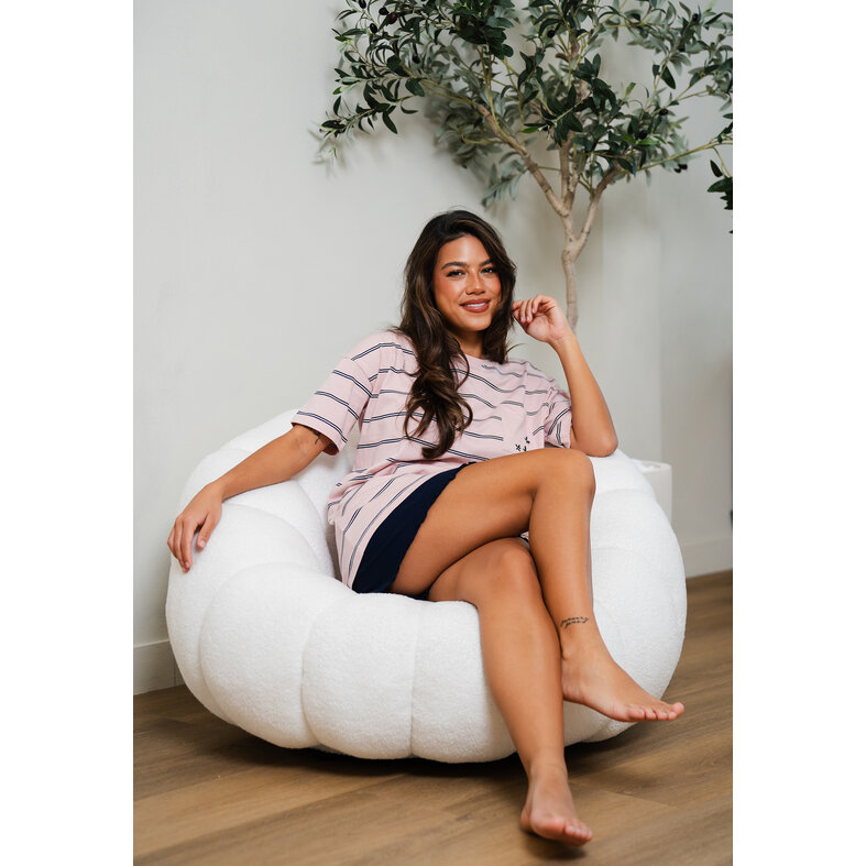 By Louise By Louise Dames Korte Pyjama Set Shortama Roze