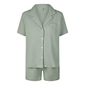 By Louise By Louise Ladies Short Pajama Set Mousseline Shortama Green