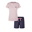 By Louise By Louise Dames Korte Pyjama Set Shortama Roze Weekend