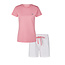 By Louise By Louise Dames Korte Pyjama Set Shortama Donker Roze Sunglasses