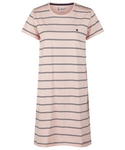 By Louise Ladies Nightshirt Short Sleeve Pink Striped