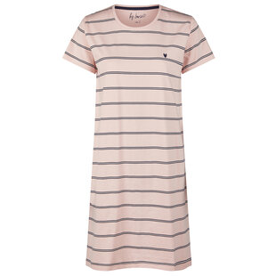 By Louise Ladies Nightshirt Short Sleeve Pink Striped