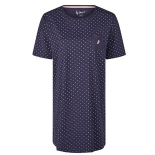 By Louise Ladies Nightshirt Short Sleeve Blue Dotted