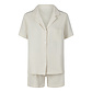 By Louise By Louise Dames Korte Pyjama Set Mousseline Shortama Beige