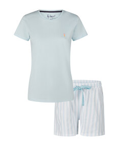 By Louise Dames Korte Pyjama Set Shortama Lichtblauw Ice Cream