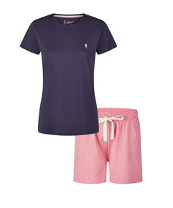 By Louise Ladies Short Pajama Set Shortama Blue Ice Cream