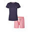 By Louise By Louise Ladies Short Pajama Set Shortama Blue Ice Cream