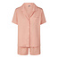 By Louise By Louise Dames Korte Pyjama Set Mousseline Shortama Roze