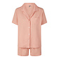 By Louise By Louise Dames Korte Pyjama Set Mousseline Shortama Roze