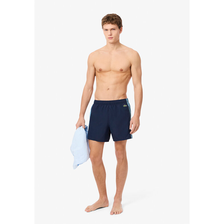 Lacoste Lacoste Zwemshort Heren Zwembroek Colorblock Donkerblauw