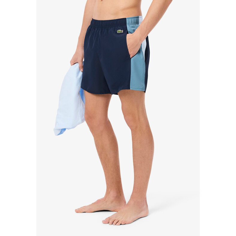 Lacoste Lacoste Zwemshort Heren Zwembroek Colorblock Donkerblauw