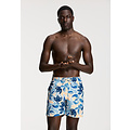 Shiwi Shiwi Men's Swim Short MIKE 7" Floral Print Blue/Orange