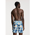 Shiwi Shiwi Heren Zwemshort MIKE 7" Gebloemde Print Blauw/Oranje