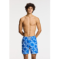 Shiwi Shiwi Heren Zwemshort MIKE 7" Gerimpelde Print Blauw/Wit
