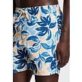 Shiwi Shiwi Heren Zwemshort MIKE 7" Gebloemde Print Blauw/Oranje