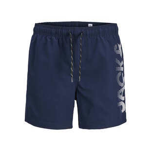 Jack & Jones Junior Boys Swim Short JPSTMAUI Splicelogo Solid Dark Blue