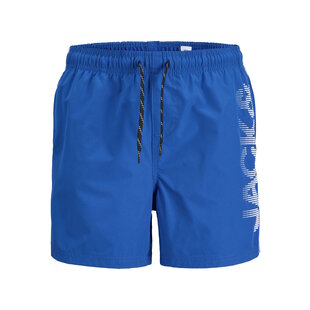 Jack & Jones Junior Boys Swim Short JPSTMAUI Splicelogo Solid Blue