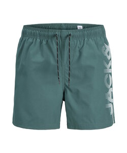 Jack & Jones Junior Jongens Zwemshort JPSTMAUI Splicelogo Effen Groen