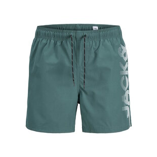 Jack & Jones Junior Jongens Zwemshort JPSTMAUI Splicelogo Effen Groen