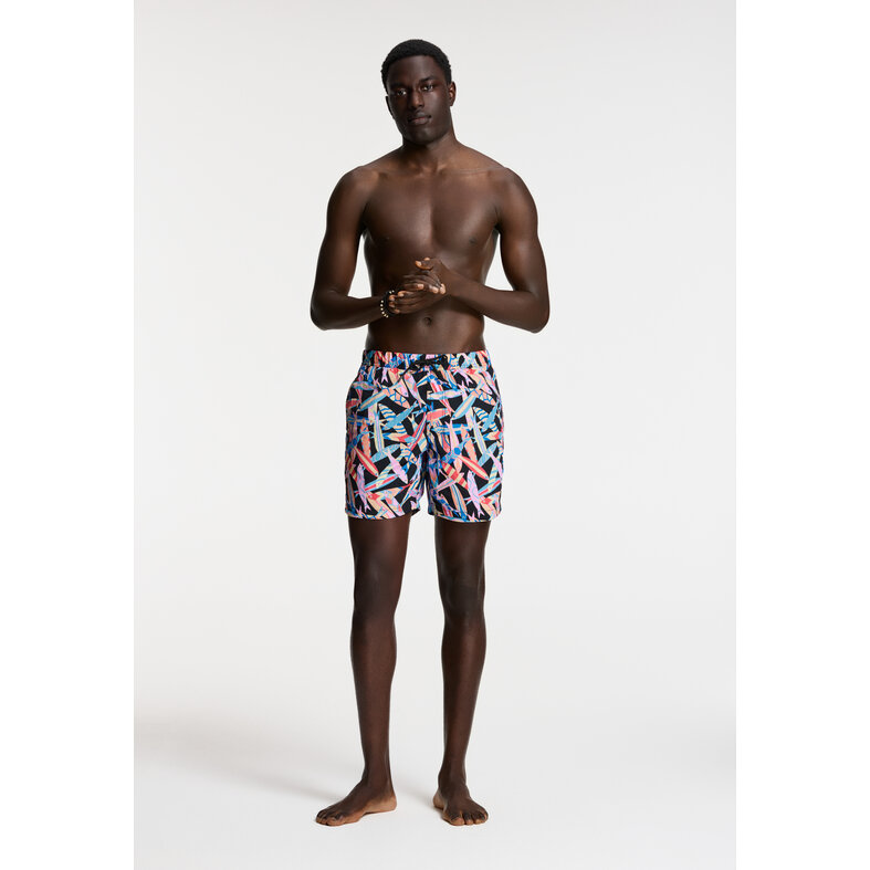 Shiwi Shiwi Heren Zwemshort NICK 6" Vissen Print Multicolor