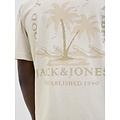 Jack & Jones Jack & Jones Heren T-shirt JJSUMMER Ronde Hals Beige