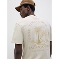 Jack & Jones Jack & Jones Men's T-shirt JJSUMMER Round Neck Beige