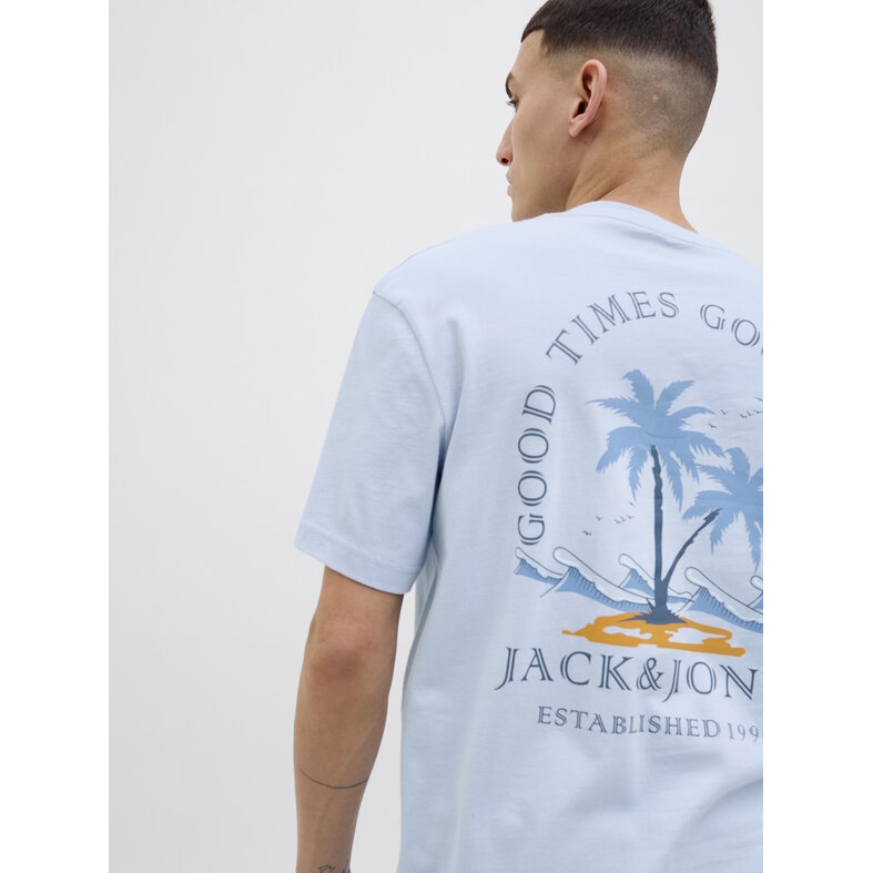 Jack & Jones Jack & Jones Men's T-shirt JJSUMMER Round Neck Light Blue