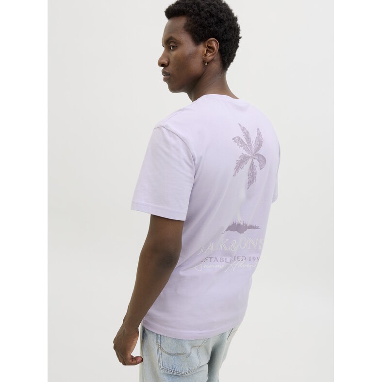 Jack & Jones Jack & Jones Men's T-shirt JJSUMMER Round Neck Purple