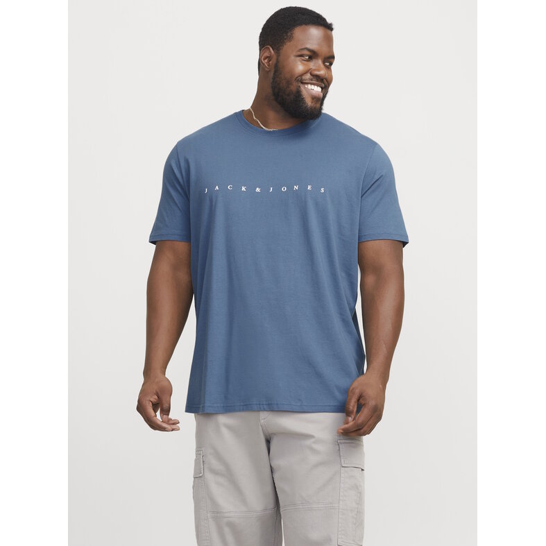 Jack & Jones Jack & Jones Plus Size Heren T-shirt JJESTAR Oceanview Blauw