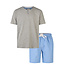 Phil & Co Phil & Co Heren Shortama Korte Pyjama Set Grijs/Blauw