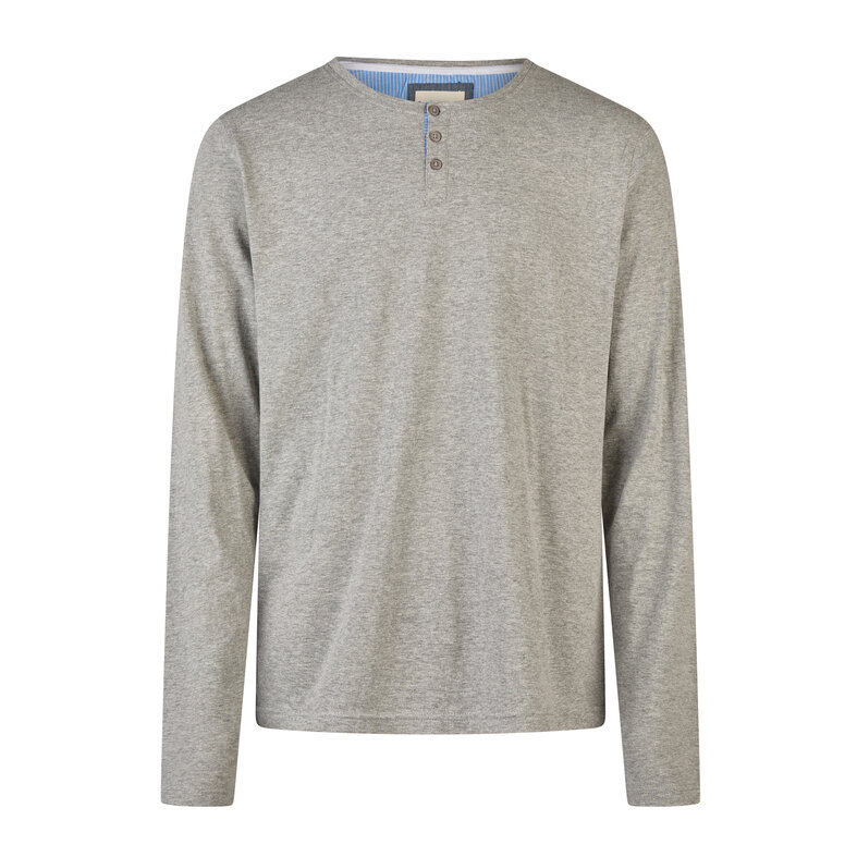 Phil & Co Phil & Co Men's Pyjama Set Long Gray/Blue Striped