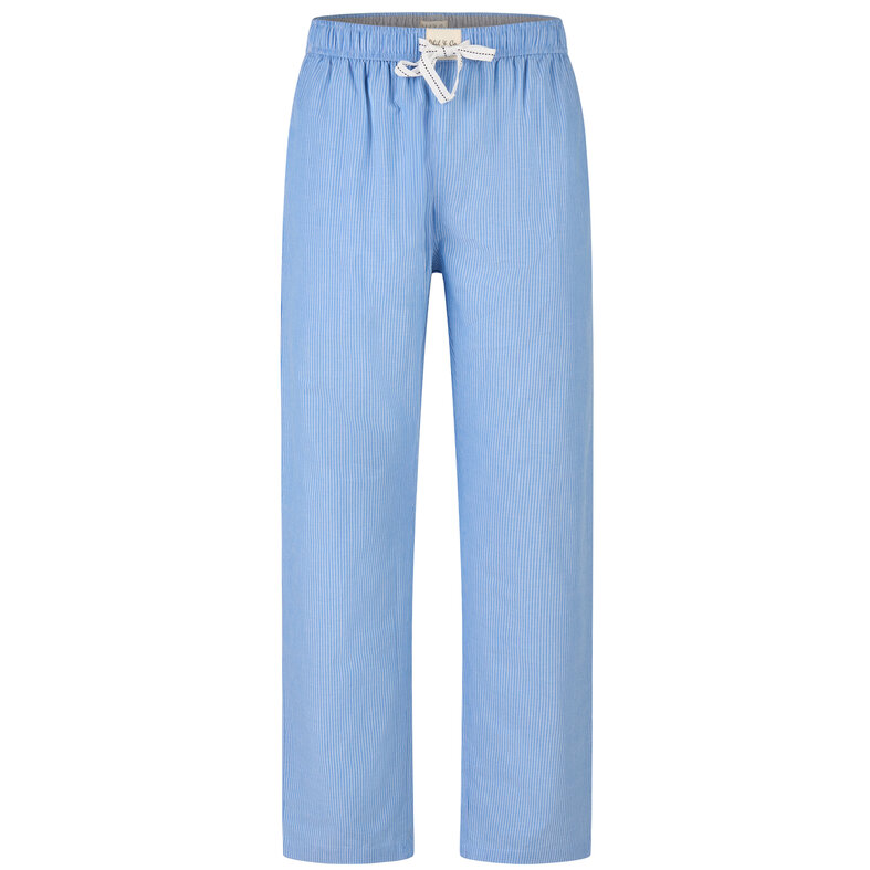 Phil & Co Phil & Co Men's Pyjama Set Long Gray/Blue Striped