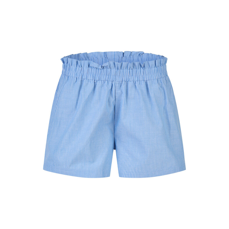 By Louise By Louise Ladies Pyjama Set Short + Blouse Solid Light Blue