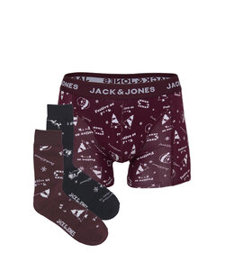 Jack & Jones Men's Christmas Giftbox Socks + Boxer Shorts JACSNOWFLAKE