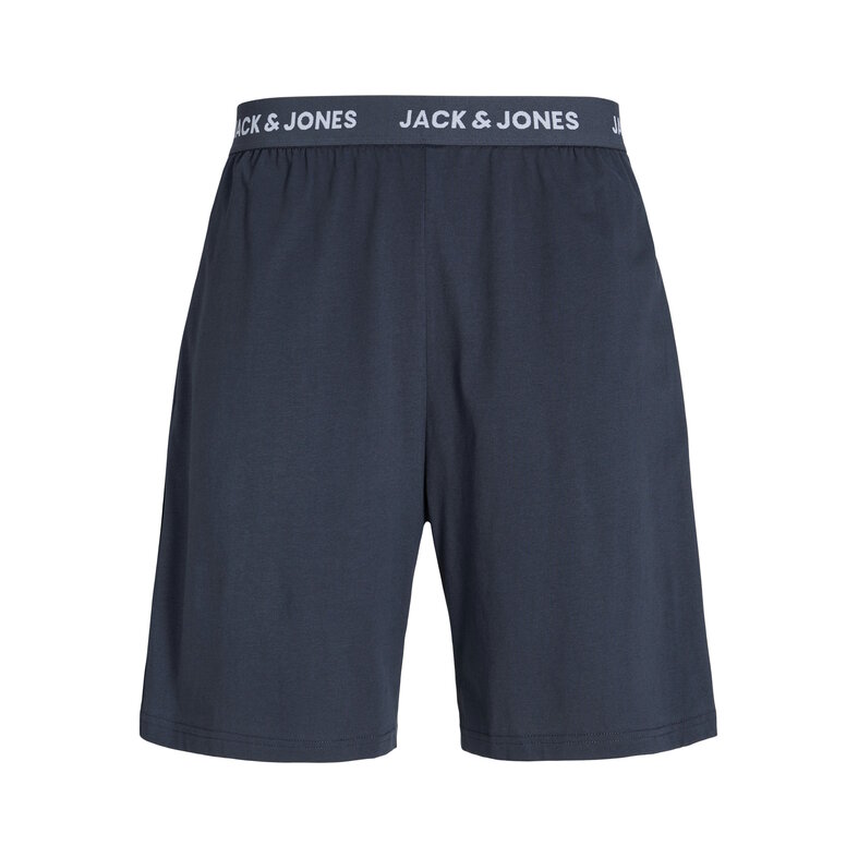 Jack & Jones Junior Jack & Jones Junior Jongens Korte Shortama Pyjamaset JACOMAHA Ronde Hals Grijs/Donkerblauw