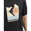 Jack & Jones Jack & Jones Heren T-shirt JJBARBADOS Ronde Hals Zwart