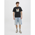 Jack & Jones Jack & Jones Heren T-shirt JJBARBADOS Ronde Hals Zwart
