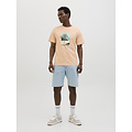 Jack & Jones Jack & Jones Heren T-shirt JJBARBADOS Ronde Hals Oranje