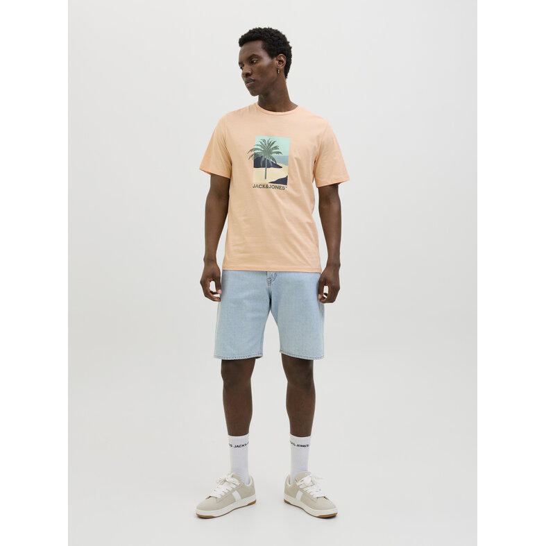 Jack & Jones Jack & Jones Men's T-shirt JJBARBADOS Round Neck Orange